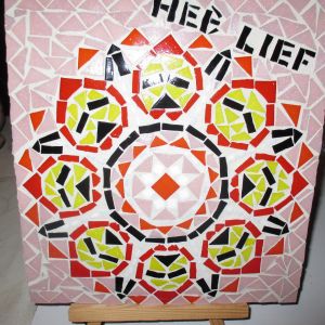 Mandala 'heb lief en doe wat je wilt'  € 35